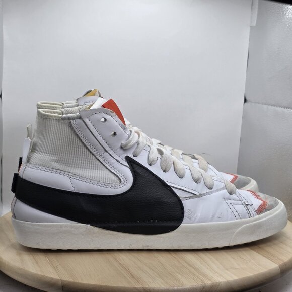 Nike Blazer Mid 77 Jumbo White Black Size 13 Mens Sneakers 2021 DD3111-100 - Picture 3 of 9
